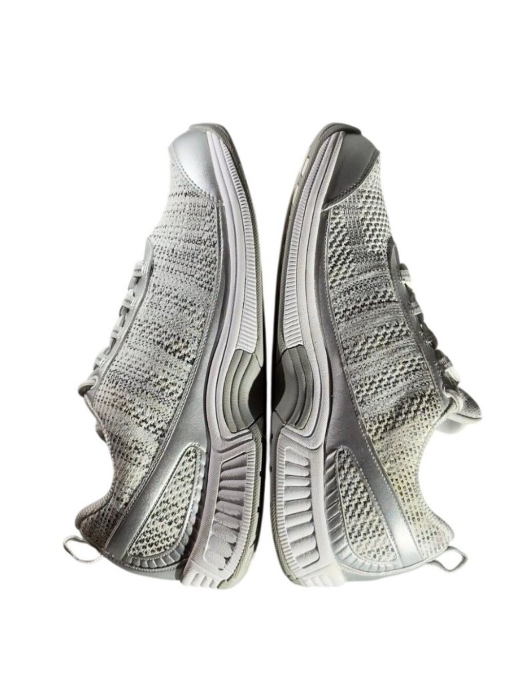 Orthofeet Womens Wide Fit Sneakers Size 12 D Silver/Gray Knit Mesh - Picture 7 of 11